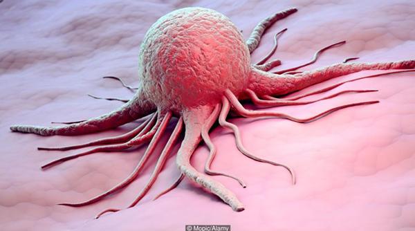 CP695J Cancer cell scientific 3d illustration
